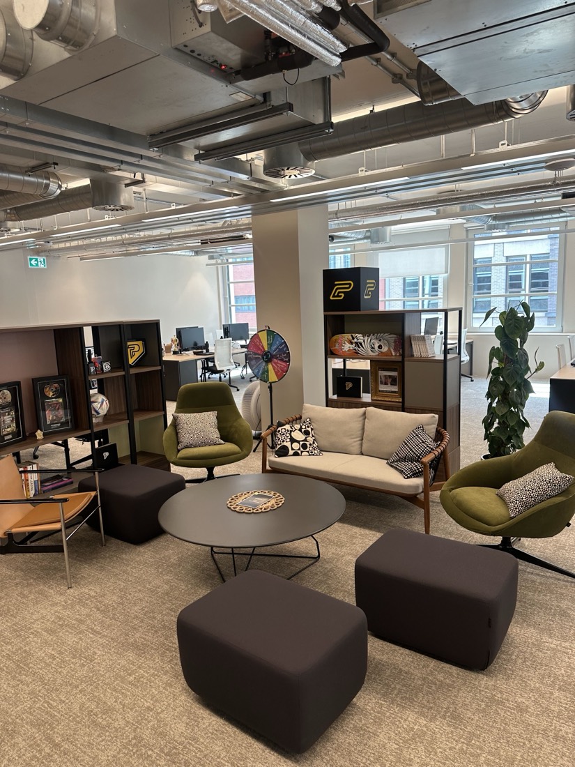 A breakout lounge at the London office
